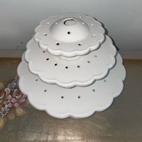 Vintage Ceramic Tiered Tulipiere Flower Holder - Picture 2 of 8